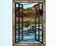 (image for) Window mountains lake moose and lake