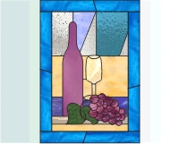(image for) Wine glass, grapes and bottle var2
