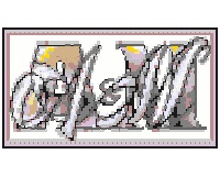 (image for) xst Script and block letters A and M