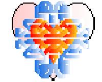 (image for) Celtic knot hearts counted cross stitch