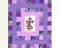 (image for) Cross and flower quilt block