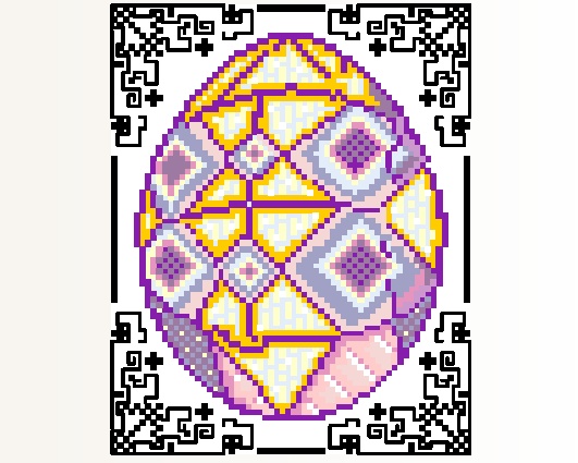 (image for) xst Easter egg pysanky design