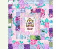 (image for) Easter egg cross stitch quilt block