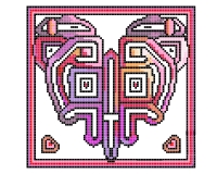 (image for) Heart in celtic design - counted cross stitch pattern